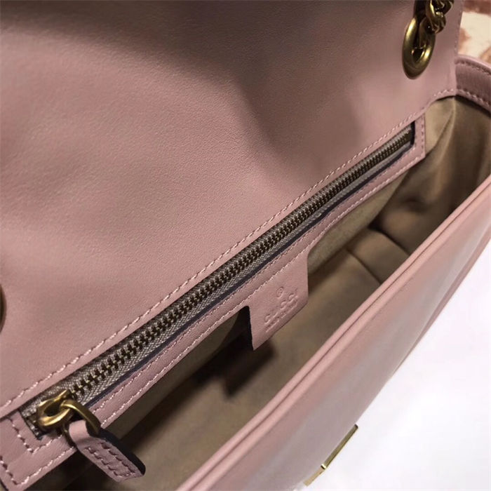 GG Marmont small matelassé shoulder bag Dusty Pink High