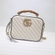 GG Marmont small shoulder bag with bamboo white High