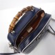 GG Marmont small shoulder bag with bamboo blue High