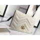 GG Marmont card case wallet white High