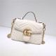 GG Marmont mini top handle bag white High