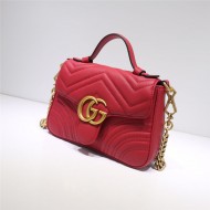 GG Marmont mini top handle bag red High