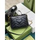 GG Marmont small top handle bag 498110 black High