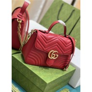 GG Marmont small top handle bag 498110 red High