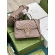 GG Marmont small top handle bag 498110 dusty pink High