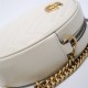 GG Marmont mini round shoulder bag white High