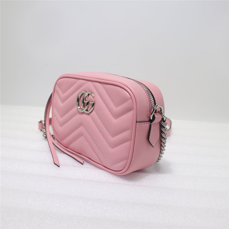 GG Marmont matelassé mini bag 448065 pink High