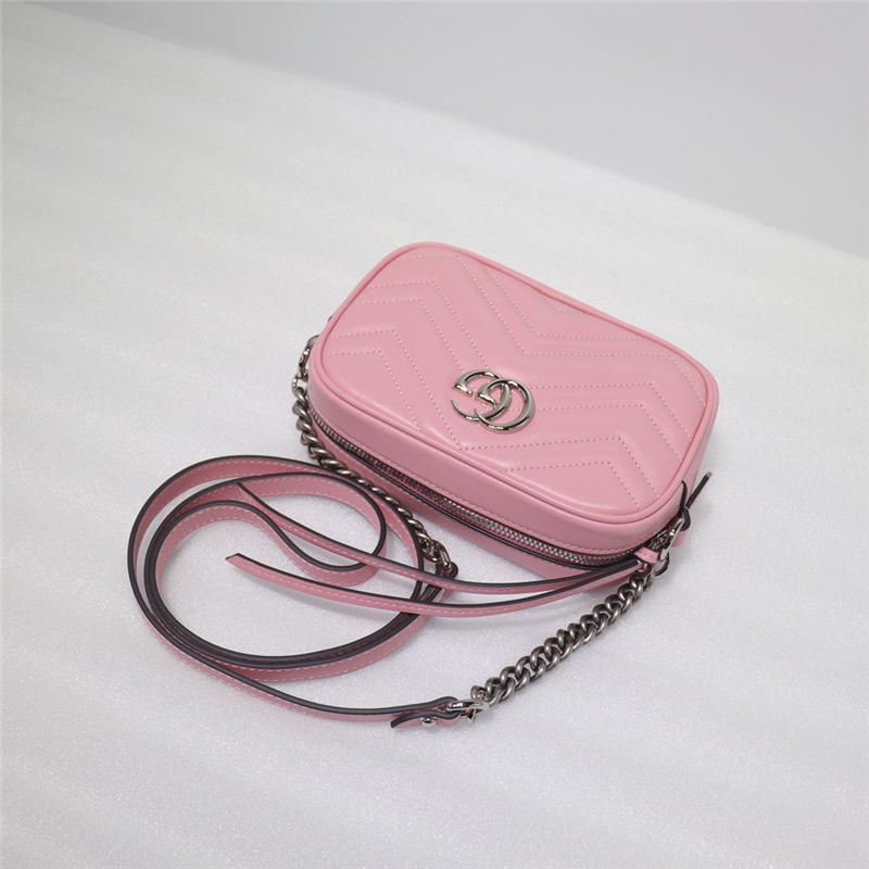 GG Marmont matelassé mini bag 448065 pink High