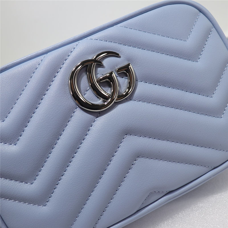 GG Marmont matelassé mini bag 448065 blue High