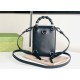 Gucci Bamboo Mini Handbag Leather Black 702106 High