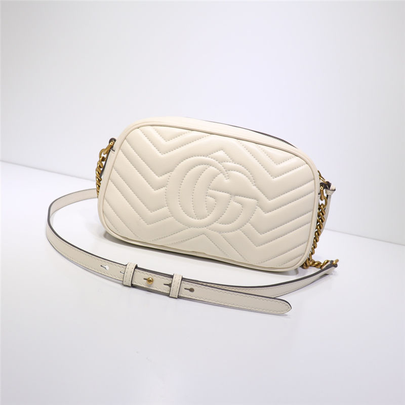 GG Marmont small shoulder bag white High