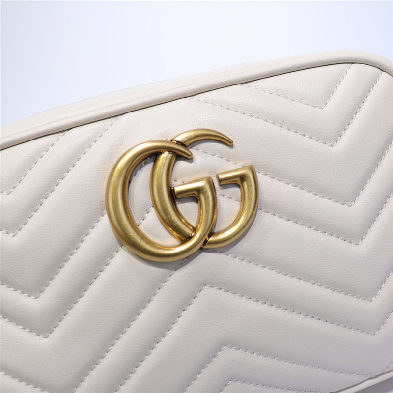 GG Marmont small shoulder bag white High