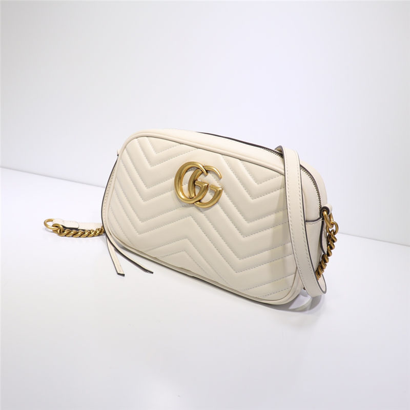 GG Marmont small shoulder bag white High