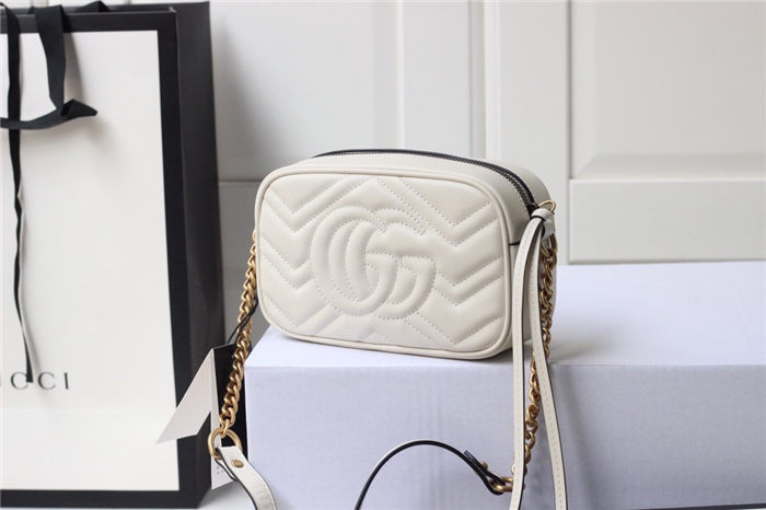 GG Marmont small shoulder bag white High