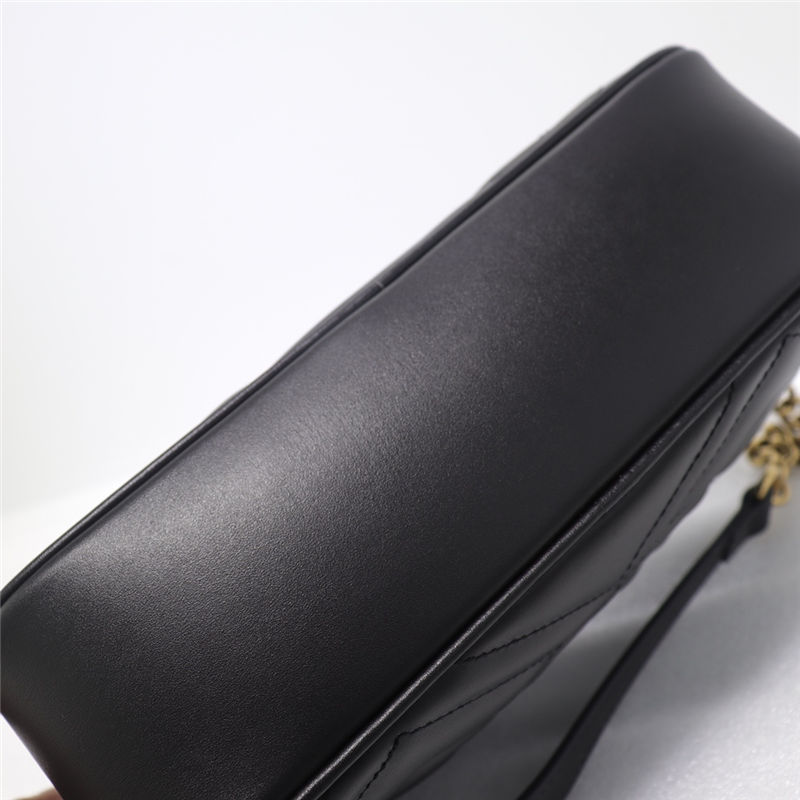 GG Marmont small shoulder bag black High