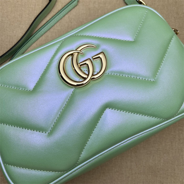 GG Marmont small shoulder bag 447632 Fresh Green High