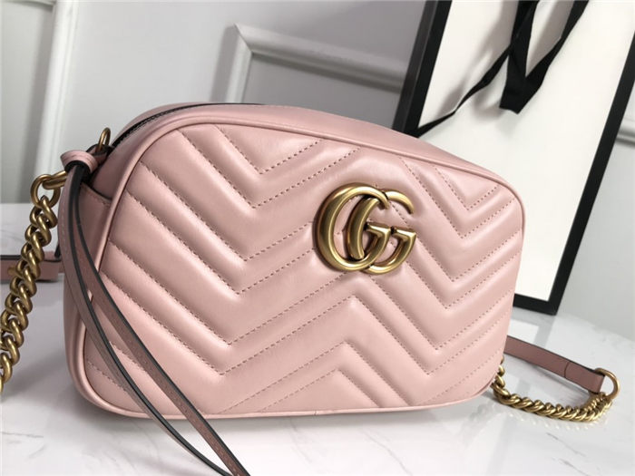 GG Marmont small shoulder bag light pink High