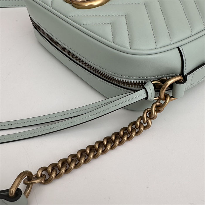 GG Marmont small shoulder bag 447632 pastel green High