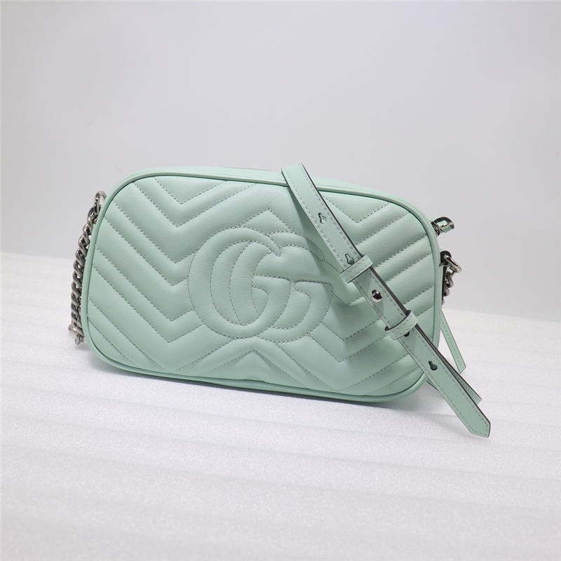 GG Marmont small shoulder bag pastel green High