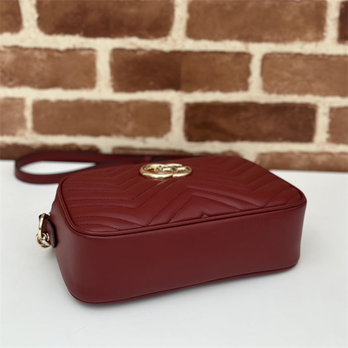 GG Marmont small shoulder bag 447632 Burgundy High