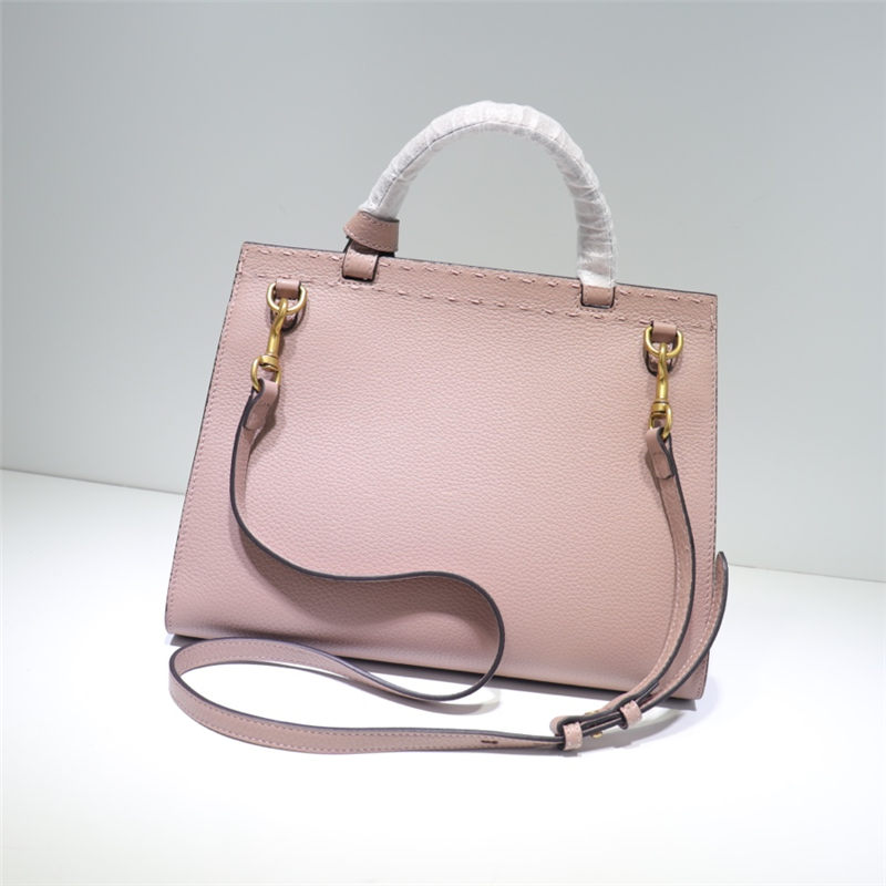 GG Marmont small top handle bag Leather 421890 Nude Pink High