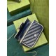 GG MARMONT MATELASSÉ SUPER MINI BAG 476433 Blue/White High