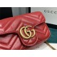 GG MARMONT MATELASSÉ SUPER MINI BAG 476433 Red High