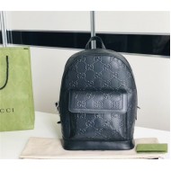 Gucci GG embossed backpack Leather Black High