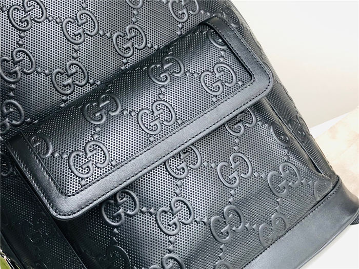 Gucci GG embossed backpack Leather Black High