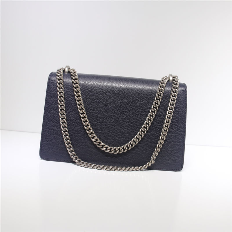 DIONYSUS GG SMALL SHOULDER BAG 400249 Leather navy blue high