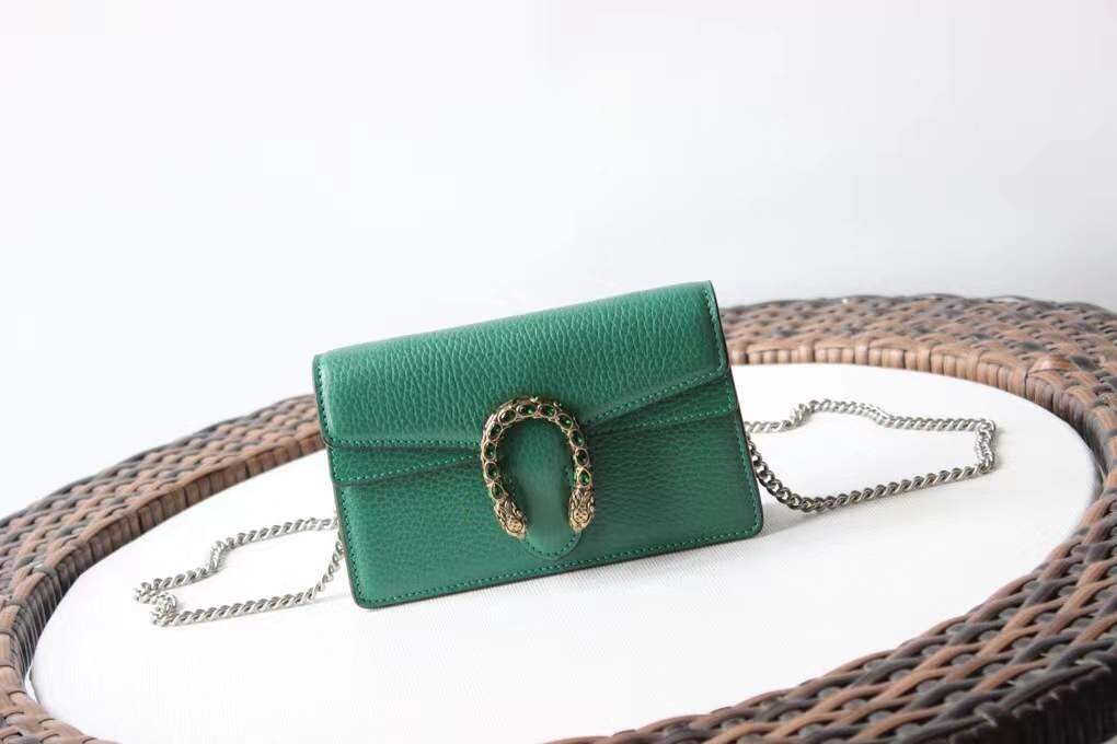 Dionysus super mini leather bag 476432 green high