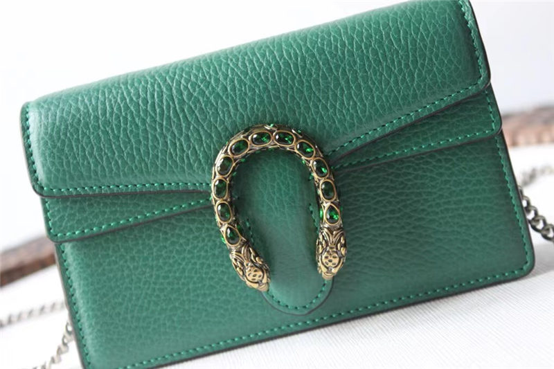 Dionysus super mini leather bag 476432 green high