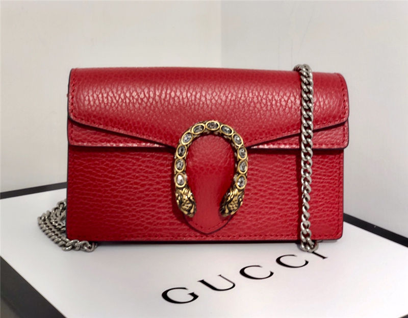 Dionysus super mini leather bag 476432 red high