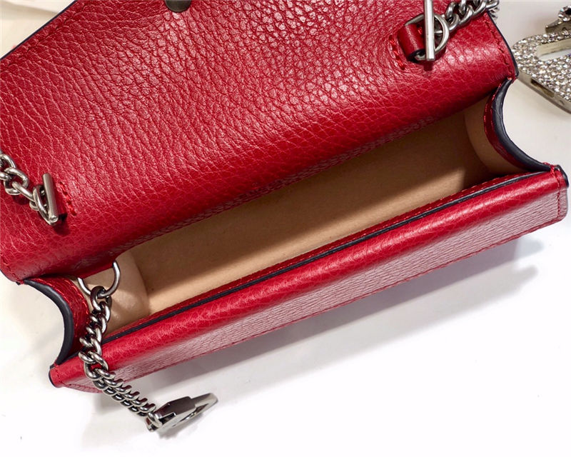 Dionysus super mini leather bag 476432 red high