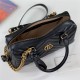 GG MARMONT SMALL TOP HANDLE BAG 746319 Lether Black High