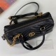 GG MARMONT SMALL TOP HANDLE BAG 746319 Lether Black High