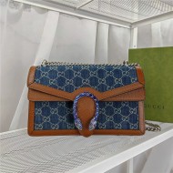 DIONYSUS GG SMALL SHOULDER BAG 400249 Denim Blue high