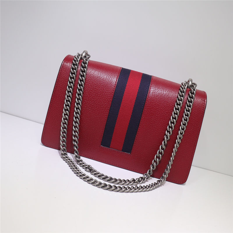 DIONYSUS GG SMALL SHOULDER BAG 400249 Leather Red high