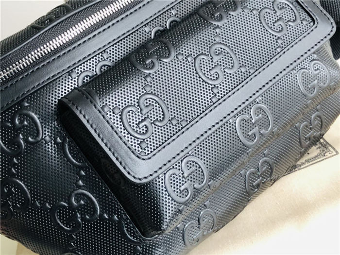 GG Embossed belt bag 645093 Black High