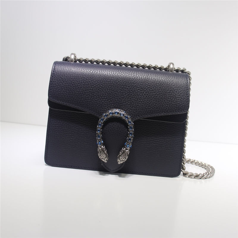 Dionysus leather mini bag 421970 Dark Navy high