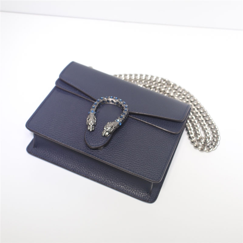 Dionysus leather mini bag 421970 Dark Navy high