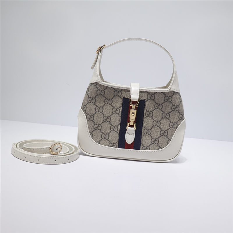 Jackie 1961 mini shoulder bag white ebony canvas high