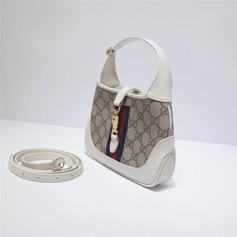 Jackie 1961 mini shoulder bag white ebony canvas high