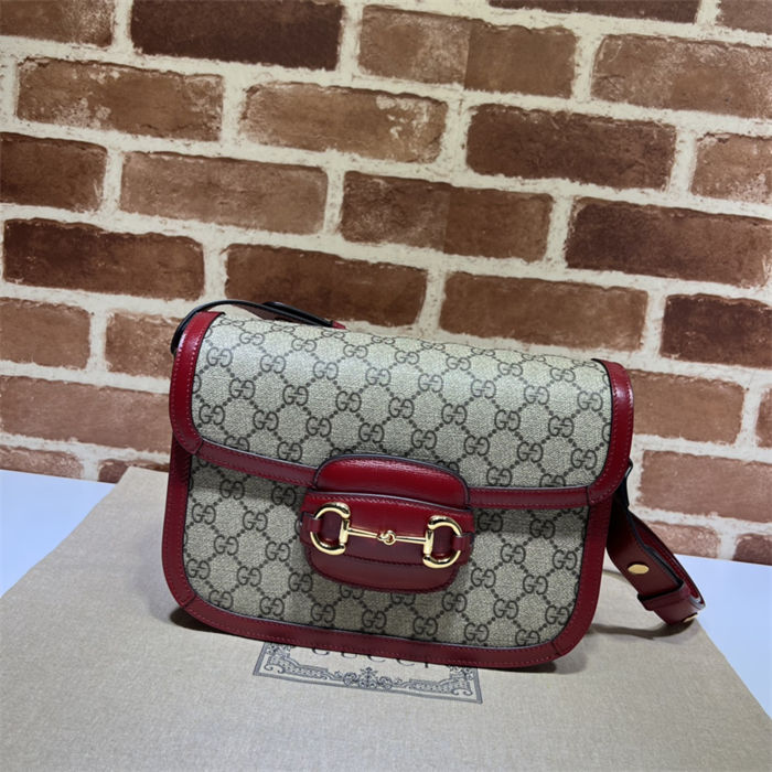 Gucci Horsebit 1955 shoulder bag 602204 GG Supreme canvas Red high