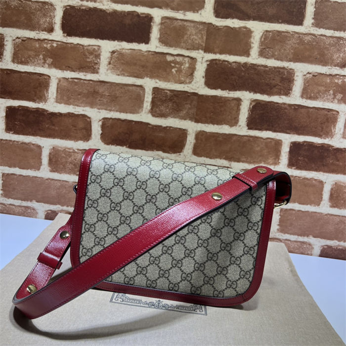 Gucci Horsebit 1955 shoulder bag 602204 GG Supreme canvas Red high