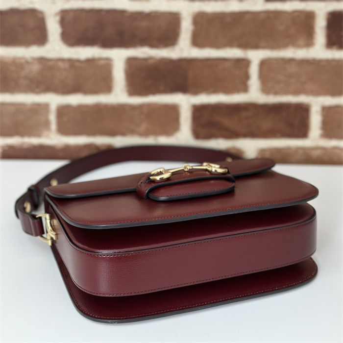 Gucci Horsebit 1955 shoulder bag 602204 Burgundy leather high