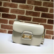 Gucci Horsebit 1955 shoulder bag 602204 white leather high