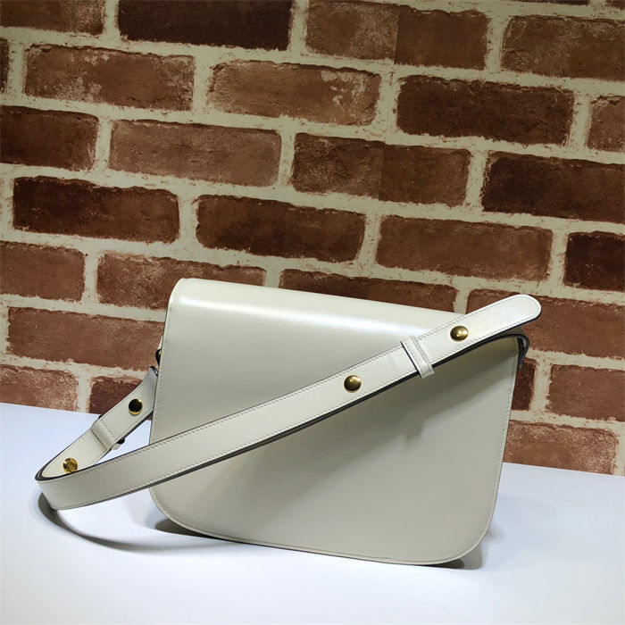 Gucci Horsebit 1955 shoulder bag 602204 white leather high