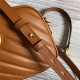 GG Marmont small matelassé shoulder bag brown leather high