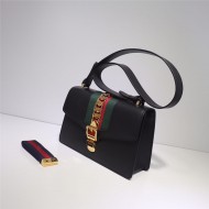 Sylvie leather mini chain bag 421882 Black high